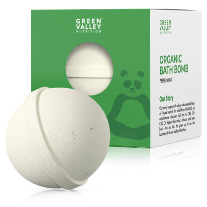 Organic Bath Bomb - Peppermint & Green Tea