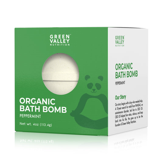 Organic Bath Bomb - Peppermint & Green Tea