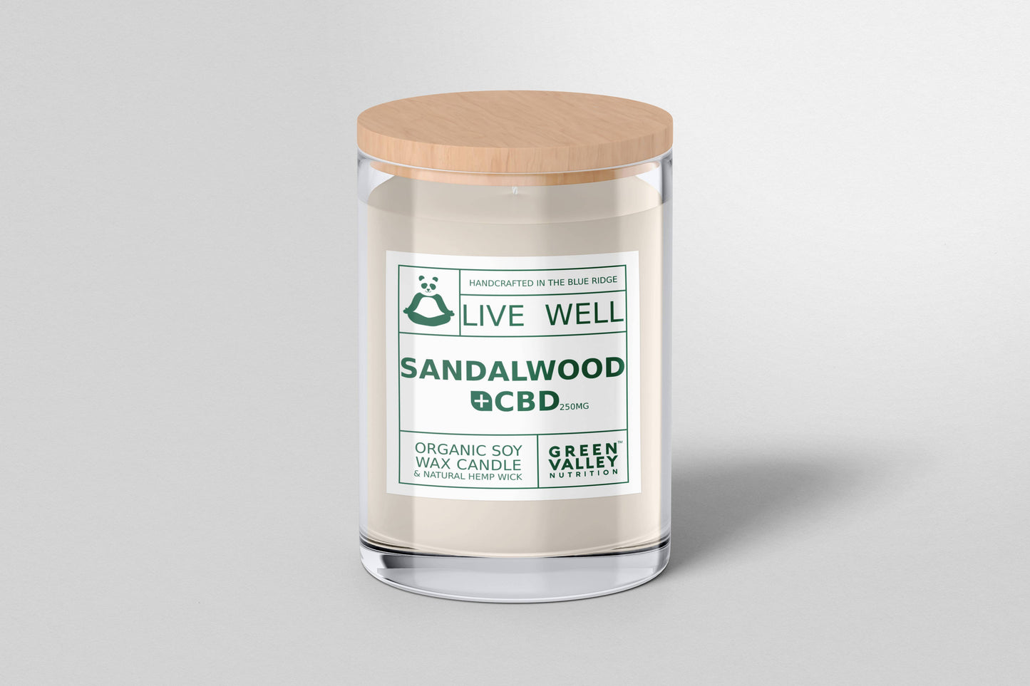Hemp Wick Candle: Sandalwood + CBD