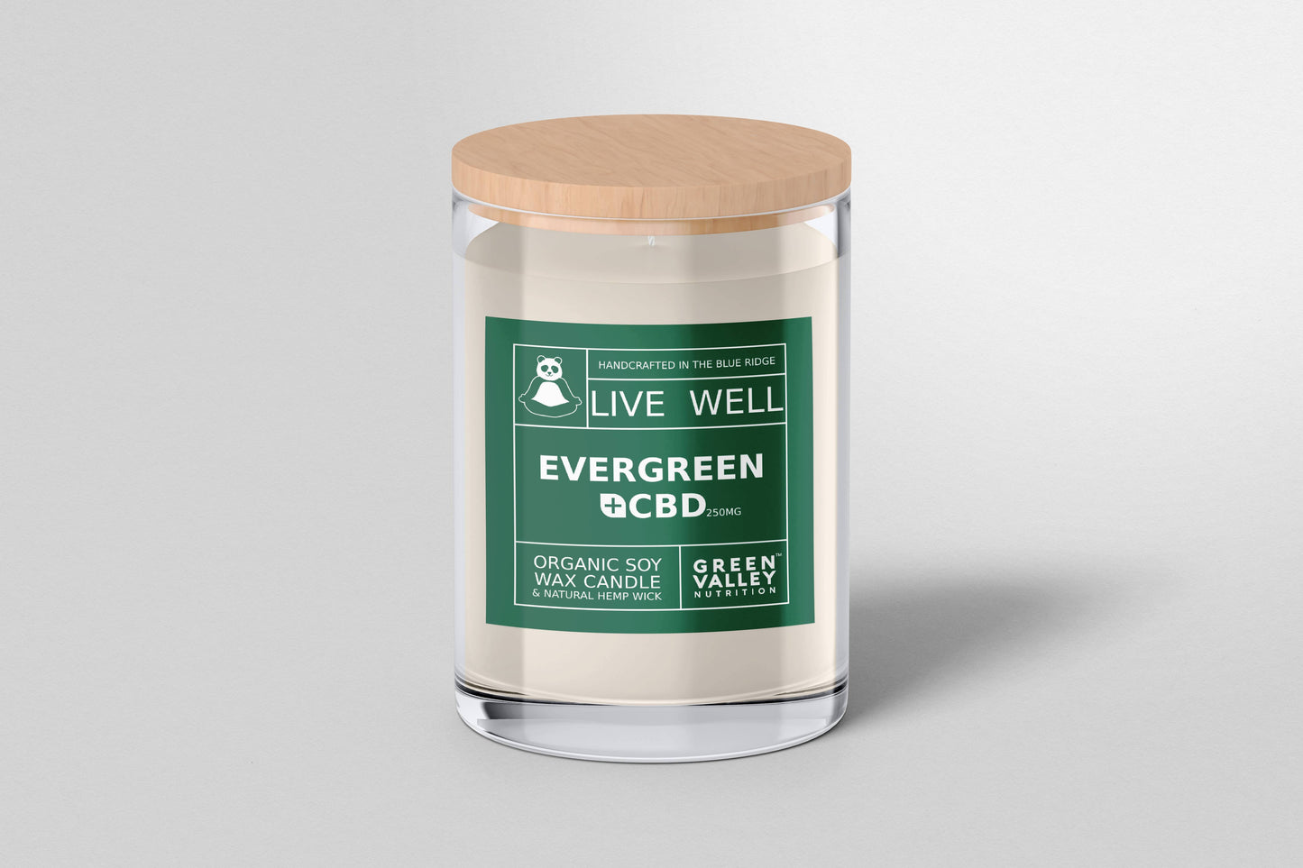 Hemp Wick Candle: Evergreen + CBD