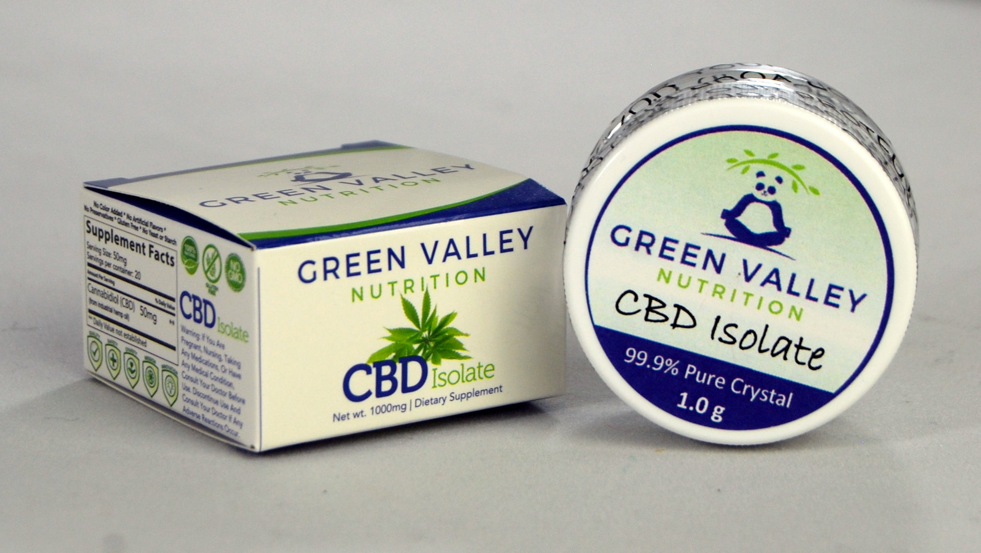 Pure CBD Isolate Powder - 500mg - Green Valley Nutrition